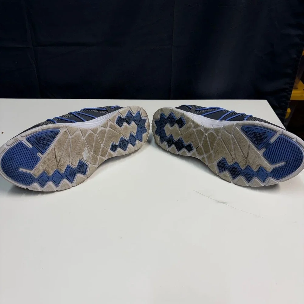 Vionic Sneakers Bungee Lace Orthotic Womens 10W EU41 Gray Blue Jada Pre-owned
